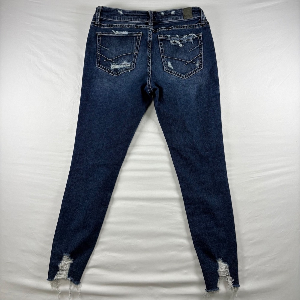 BKE Stella Ankle Skinny Jeans Womens 30 Dark Wash Low Rise Distressed ABK1541A - Picture 11 of 12